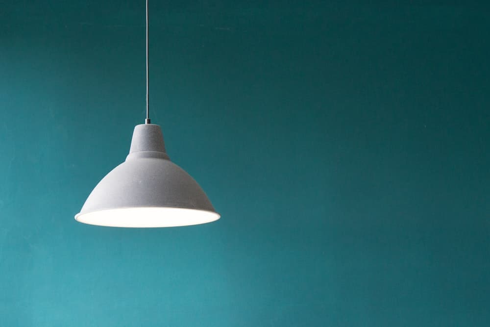 Warm home lighting with a modern lamp